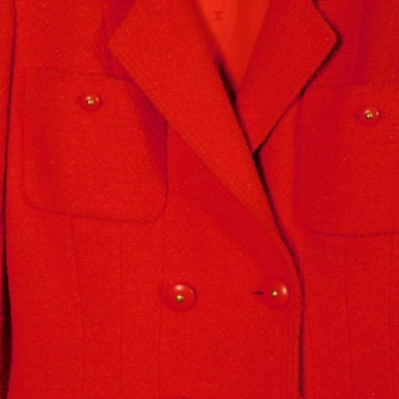 Chanel Red Coat - Picture 6 of 15